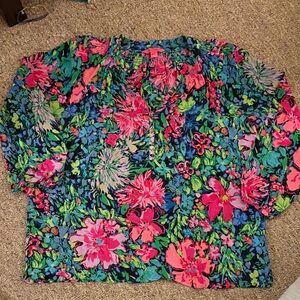 Lilly Pulitzer Colorful Floral Blouse